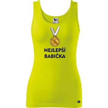 Dámské oblečení Dámské tílko s potiskem - Nejlepší babička Velikost: 2XL, Barva: Limetková