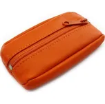 Arwel Oranžová kožená klíčenka se zipovou kapsou