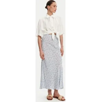 Dámská sukně Pieces Midi sukně Nya 17147811 Světle modrá Regular Fit XS