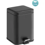 GEDY ARGENTA odpadkový koš 5l,Soft Close, černá mat 230914