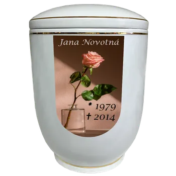 Smuteční dekorace Pohřební urna Diamant | růže