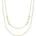 PARIS 2382 Řetízek dvojitý s perličkami Ellami