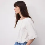 Reserved - Halenka s vyšívaným vzorem - krémová - 425FH-01X - 425FH-01X-XL