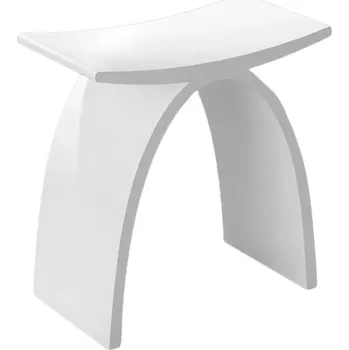 Koupelnový nábytek Koupelnová stolička BERNSTEIN z minerálního odlitku-bílá matná