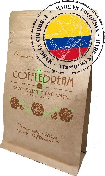 COFFEEDREAM | Káva KOLUMBIE EXCELSO MEDELLIN - 1000g / běžný třívrstvý sáček / Hrubé mletí - frenchpress, filtrovaná káva Kava MEDELLIN A43