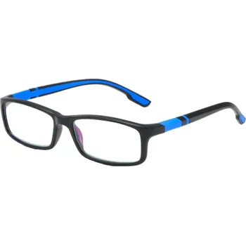 Brýle na čtení Brýle na čtení +2,50 hranaté plastové TR90 s filtrem proti modrému světlu Odolné lehké brýle pro ochranu očí a pohodlné čtení modrá