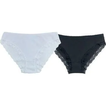 Kalhotky Dámské spodní kalhotky s krajkou NOVIA B8 Velikost: XXL - BÍLÁ
