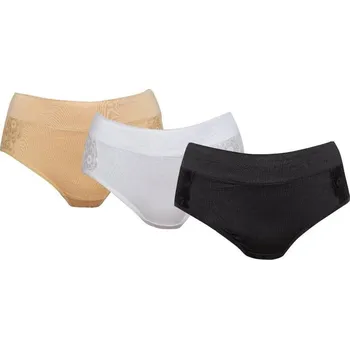 Kalhotky Dámské spodní bambusové kalhotky s krajkou NOVIA B13 | 2 ks Velikost: XL- ČERNÁ