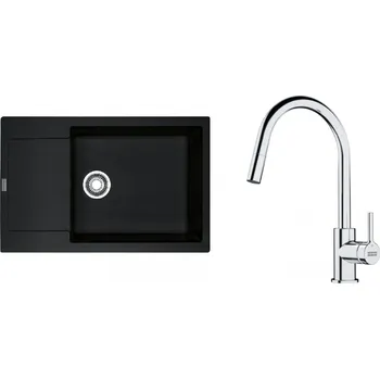 Granitový dřez Franke MRG 611-78 BB matná černá+FS 3229.031 114.0700.723