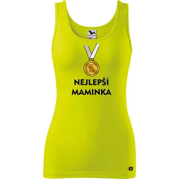 Dámské oblečení Dámské tílko s potiskem - Nejlepší maminka Velikost: M, Barva: Limetková