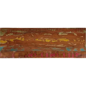 Konferenční stolek vidaXL Stolní deska 140x50x3,8 cm obdélníková hrubé mangovníkové dřevo [370987] Barva: Recyklované dřevo (vícebarevné)