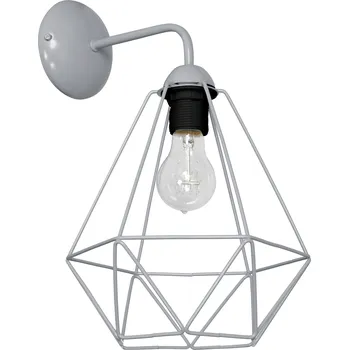 Nástěnné svítidlo Nástěnné svítidlo Basket, 1x šedé drátěné stínítko, gr