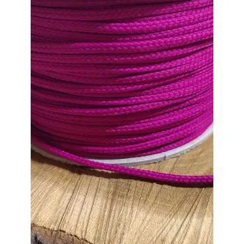 Oděvní šňůra PES Ø4 mm barva fuchsiová