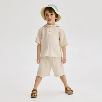 Dětská móda Reserved - Bavlněná sada - krémová - 3279N-01X - 3279N-01X-80