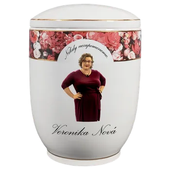Smuteční dekorace Pohřební urna Diamant Pásky | fotografie | růže