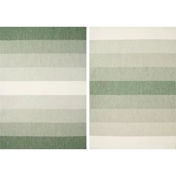 Koberec Balta Kusový koberec sisalový oboustranný Brussels 205248/10510 Pruhovaný zelený krémový Rozměr: 120x170 cm