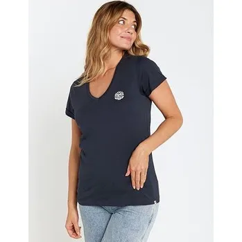 Pánské tričko Tričko Rip Curl RE-ENTRY V NECK TEE Navy velikost L