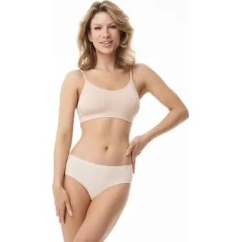 Kalhotky Brazilky Julimex Cheekie - s krajkou Béžová L