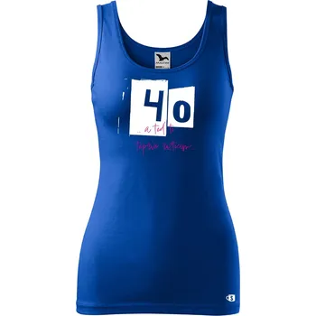 Dámské narozeninové tílko s potiskem a teď to roztočím Velikost: 2XL, Barva: Královsky modrá