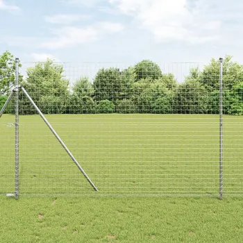 Plot OMAXI Set plotových sloupků 13 pcs Stříbrná Ø32mm 210 cm Ocel 877437