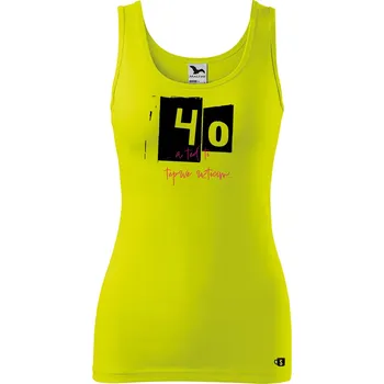 Dámské narozeninové tílko s potiskem a teď to roztočím Velikost: M, Barva: Limetková