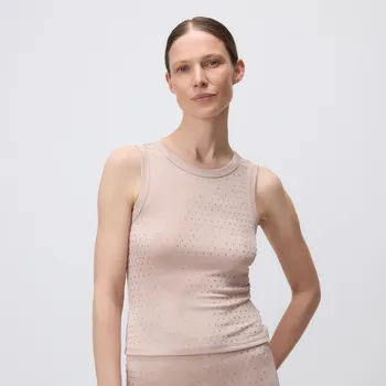 Dámské tričko Reserved - Top se štrasem - pastelově růžová - 653GX-03X - 653GX-03X-L