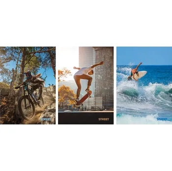 Eurocom Sešit A5 54 listů Sport linkovaný ,balení 10 ks 559667