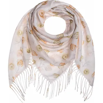 Šátek Dámský šátek s motivem růží smetanový 0795-4