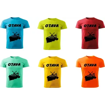 Pánské tričko Vodácké tričko Otava dětské žluté 134 (tričko pro vodáky Otava)