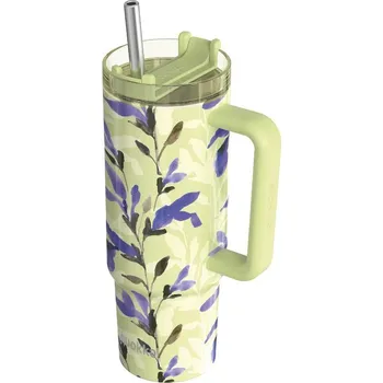 Termoska Quokka Nerezový termohrnek s brčkem Stream Matcha 950 ml