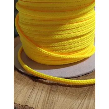 Oděvní šňůra PES Ø4 mm barva žlutá neon