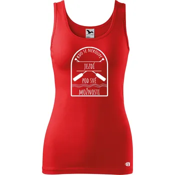 Dámské vodácké tílko s potiskem Pod své možnosti Velikost: L, Barva: Červená