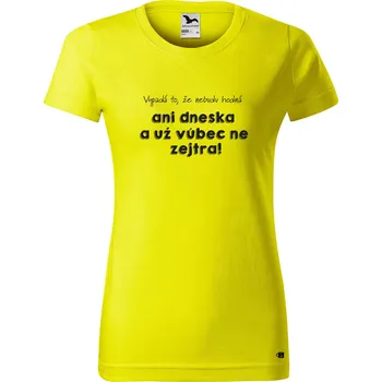 Dámské tričko Dámské tričko s potiskem Nebudu hodná.. Barva trička: Citrónová - 96, Velikost: 2XL