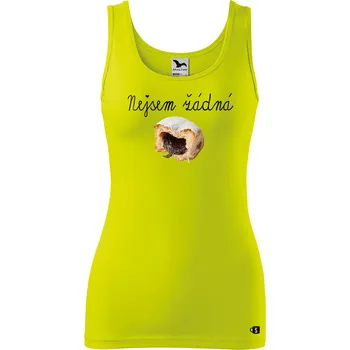 Dámské oblečení Dámské tílko s potiskem - Nejsem buchta Velikost: XL, Barva: Limetková