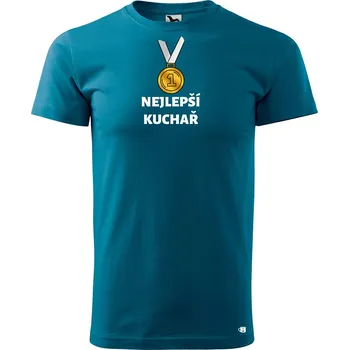 Pánské tričko s potiskem Nejlepší kuchař Velikost: S, Barva trička: Petrolejová
