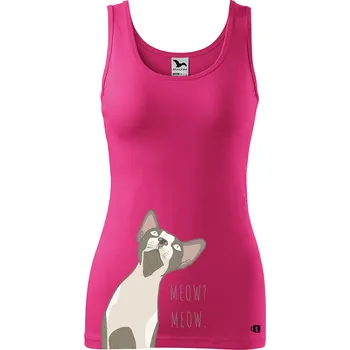 Dámské tílko s potiskem sphynx Velikost: S, Barva: Purpurová