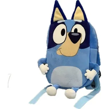 Dětský batoh Dětský batoh ve tvaru modrého psa Bluey 29 x 31 x 8 cm Batůžek pro děti s ušima Pohodlné popruhy Zapínání na zip Dárek pro fanoušky seriálu
