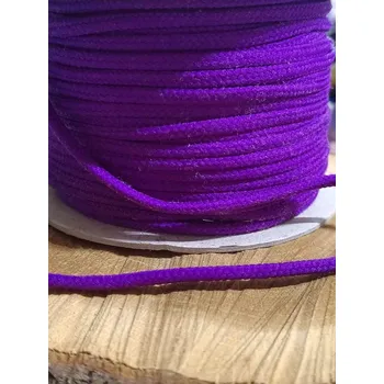 Příze Oděvní šňůra PES Ø4 mm barva fialová