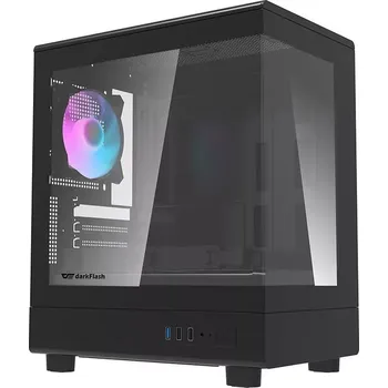 PC skříň Darkflash DB330M + 3 aRGB fans black