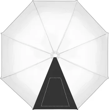 Deštník Průhledný 23palcový deštník 5 SEGMENT 1, 210x210mm Sítotisk, 1 barva