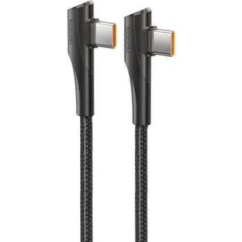 Datový kabel Rychlonabíjecí kabel duální USB C 1 m PD 100W 90° konektor 5A datový kabel Typ C 480 Mbps pro nabíjení a synchronizaci zařízení