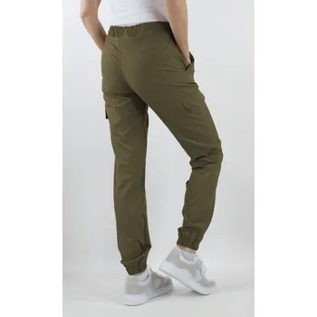 Dámské kalhoty Dámské prodloužené kalhoty Cargo khaki velikost: L, délka: "38"