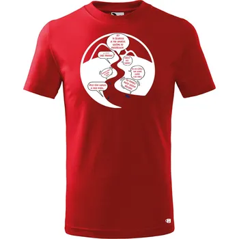 Dětské vodácké tričko s potiskem Mapka Velikost: 110 cm/4 roky, Barva: Bílá