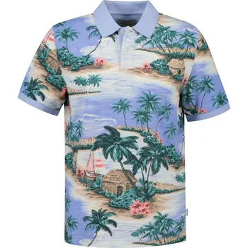 Pánská košile POLOKOŠILE GANT PRINTED POLO LIGHT BLUE