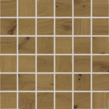 Obklad Bricola Cognac - dlaždice mozaika 5x5 hnědá, tl. 9 mm DDM05851