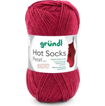 Příze Příze Gründl Hot Socks Pearl uni 14 kirschrot