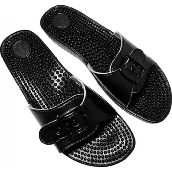 Dámské pantofle Fusbet Dámské masážní pantofle jednopáskové černé Velikost: 39