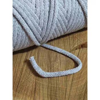 Příze Šňůra / příze s duší k háčkování Ø3 mm barva šedá světlá