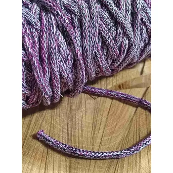 Příze Šňůra / příze s duší Ø5 mm barva fialová černá bílá
