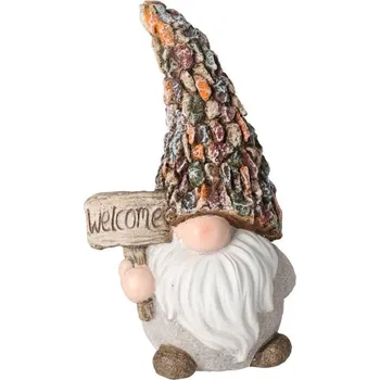 Zahradní dekorace Zahradní trpaslík dekorace 24 cm s cedulí Welcome KO-095752290welc